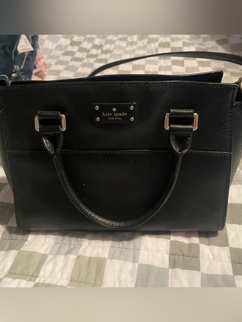 kate spade Black Leather Top-Handle Satchel